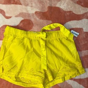 Old navy yellow shorts brand new size x-small